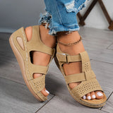 Summer Wedge Sandals for Women 2026 New Fashion Non Slip Beach Shoes Woman Lightweight Casual Platform Plus Size Sandals Women
