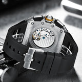 GUANQIN Mechanical Multifunctional Luxury Man watch Rectangular Dial Waterproof Chronograph Automatic Date Steel Shell Men watch