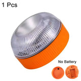 1/2pc Magnetic Flashinúg Yellow Emergency Lamp Safety Alert Light need AAA Battery Power for Outdoor Camping Road Safety Light