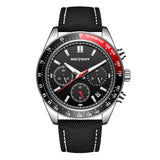 New fashion vintage men's watch Panda Three-Eye timing Wristwatch Multi-functional Business calendar luminous waterproof clock