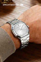 New Luxury 37MM Specht & Söhne Quartz Movt Wristwatch For Men Sapphire Crystal Ultrathin Stainless Steel Watch Relogio Masculino