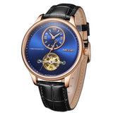 Mechanical Watches Multi-function Clock Montre Homme Leather Automatic Movement 5 ATM Waterproof Hollow Wristwatch Megir 62070