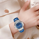 New Fashion BANGWEI Elegant Luxury Quartz Woman Watch Simple Dial Diamond Retro Leather Date Waterproof Luminous Women's Watches