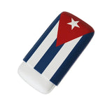Estuche de cuero creativo para puros, humidificador portátil de 2 o 3 dedos, equipaje de mano, bolsa/caja de tabaco, humidificador de recuerdos al aire libre con bandera cubana