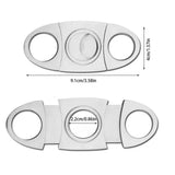 Metal Cigars Cutter Metal Classic GuillotineScissors Stainless Steel Double Blade Cigars Clippers Portable CutterGuillotine
