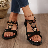 Summer Women Wedge Sandals Soft Bottom Low Heels Sexy Woman Non-slip Shoes Footwear Bohemia Style Summer Platform Sandals Women