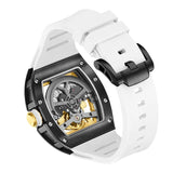 Luxury Design Automatic Mechanical Watch Waterproof Luminous Dragon Dial Custom Logo Business Casual Wristwatch Carbon Fiber