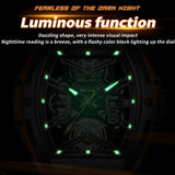 GELATU Men's Watches Trend Fashion Hollow Out Self-winding Automatic Mechanical Wristwatch Sapphire Mirror Waterproof Luminous