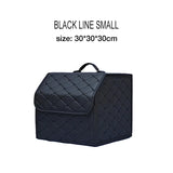 Car Trunk Organizer Box, Large Capacity, Auto Multiuse Tools, Storage Bag, Stowing, Tidying, Leather, Folding for Emergency