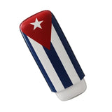 Estuche de cuero creativo para puros, humidificador portátil de 2 o 3 dedos, equipaje de mano, bolsa/caja de tabaco, humidificador de recuerdos al aire libre con bandera cubana