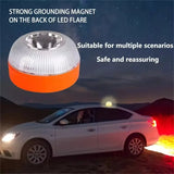 1/2pc Magnetic Flashinúg Yellow Emergency Lamp Safety Alert Light need AAA Battery Power for Outdoor Camping Road Safety Light