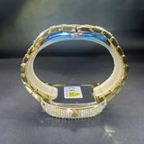 Luxury Iced Out Watch for Mens Brand MISSFOX Hip Hop Square Diamond Quartz Watch Fashion Sports Silicone Strap Tonneau Clock Man