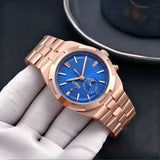Customized Mens Automatic Mechanical Movement Watches Brand New Black Blue Rose Gold Design Soft Rubber Strap Large Luminous