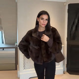 Women's Turn-collar Long-sleeved Faux Fur Jacket Autumn Winter Soft Warm Coat Commuter Clothing 2025 Women's New Casual Clothes