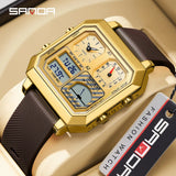 SANDA 6210 Top Brand Silicone Strap Fashion Men's Electronic Watch Intelligent Temperature Gauge for Men's Electronic Watch