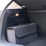 1pc Car Felt Storage Box Car Fold Storage Bag Enlarged Thickened Soft Velcro Felt Storage Box Household Cars Trunk Storage Boxes