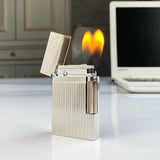 Mechero retro con sonido brillante, carcasa de latón, enc endedor ein prueba de viento, regalo para hombre, nuevo