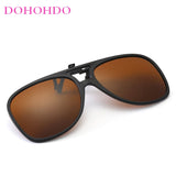 Men Polarized Flip Up Clip On Sunglasses Women Vintage Anti Glare Lens Pilot Sun Glasses Driving Night Vision Uv400 Gafas De Sol