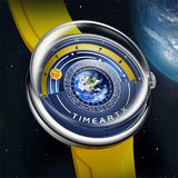 TIMEARTX 2026 New Men's Sports Watch Unique Earth Pointer Design Silicone Strap Waterproof High Quality Watch