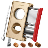 Cigar Cutter Guillotine 4 in 1 Straight Cut V Cutter with Cigar Punch Cigar Draw Enhancer, Stainless Steel Blade Cigar Clippers
