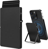 RFID Blocking Wallet Minimalist Slim Card Holder for Magsafe with Adjustable Stand, Metal Pop Up Magnetic Wallet for Men TOYFID-5