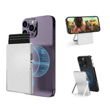 RFID Blocking Wallet Minimalist Slim Card Holder for Magsafe with Adjustable Stand, Metal Pop Up Magnetic Wallet for Men TOYFID-0