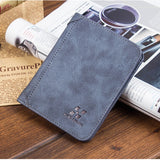 Portefeuille homme de luxe en cuir souple, portefeuille à deux volets avec porte-cartes de crédit 