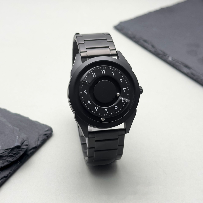 Magnetic Floating Black Technology Creative Personality Waterproof Imported Movement Unisex Quartz Watch