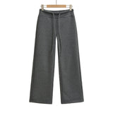 Plush loose straight leg wide leg pants