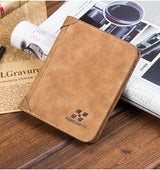 Portefeuille homme de luxe en cuir souple, portefeuille à deux volets avec porte-cartes de crédit 