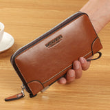 New Arrival Men Wallets pu Leather Long Clutch Zipper Wallets for Business Men Clutch Large Capacity High Quality Wallet