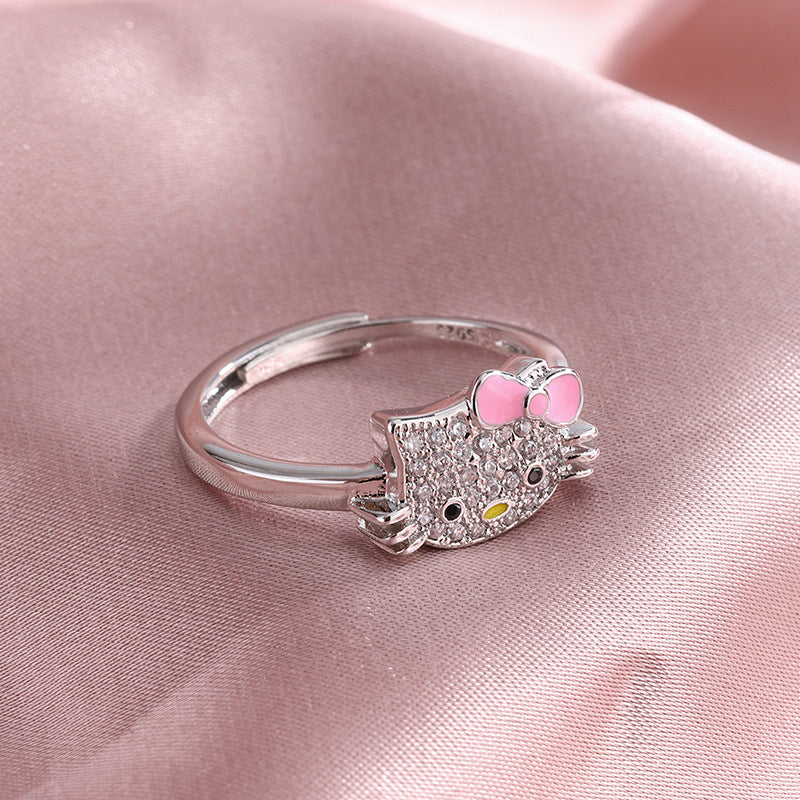 Kitty Cat Open Ring Jewelry