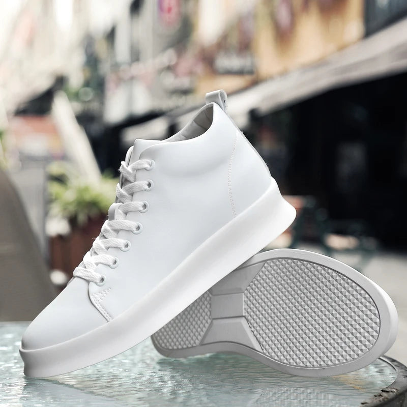 Summer Fashion Invisible Height-Increasing Shoes 8CM Korean Style British Invisible Height-Increasing Men's Shoes Casual Sports Sneakers