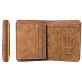 Portefeuille homme de luxe en cuir souple, portefeuille à deux volets avec porte-cartes de crédit 