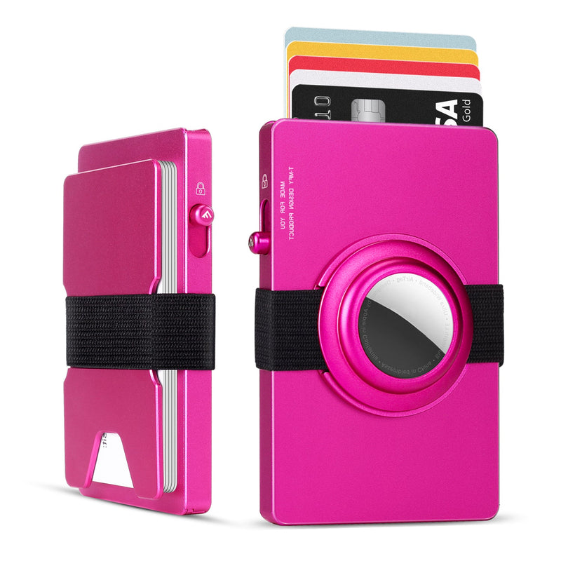 TOYFID All-Aluminum Pop Up Slide Rfid Slim Card Holder Wallet With Airtag Holder-5