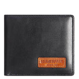 Cartera de piel de vaca para hombre, de gran capacidad, con múltiples tarjetas, RFID, antimagnética, compatible con AirTag, dispositivo antipérdida.
