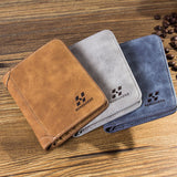 Portefeuille homme de luxe en cuir souple, portefeuille à deux volets avec porte-cartes de crédit 
