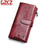 GZCZ Cartera de cuero genuino para mujer, bolso de mano de cuero de vaca de lujo para mujer, bolso de cuero genuino para negocios 