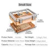 Caja humectadora transparente de gran capacidad para puros CIGARLOONG de material PET con virutas de cedro y higrómetro