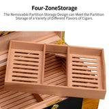 Cigar Humidor Box Cedar Wood Cigar Humidor Piano Paint Display Box Humidor With Lock Key Cigar Humidifier Hygrometer with Logo