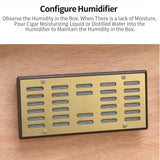 Cigar Humidor Box Cedar Wood Cigar Humidor Piano Paint Display Box Humidor With Lock Key Cigar Humidifier Hygrometer with Logo