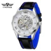 New Arrival T-Winner Men Mechanical Watch Silicone Strap Watch for Mens Custom Logo Wrist Watch