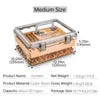 Caja humectadora transparente de gran capacidad para puros CIGARLOONG de material PET con virutas de cedro y higrómetro