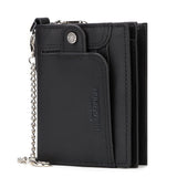 Anti-Magnetic Men's Wallet Leather Zipper Wallet Large Capacity Multi-Card Coin Pocket