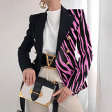 Fashion Style Pattern Style +Sleeve Length  Closure Type  Silhouette  Type of Clothing  Print  Long Sleeve  Double-Breasted  Fitted Short  Women's Blazer