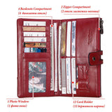Fashion Ladies Wallets Leather Casual Long Phone Bags First Layer Leather Women's Clutches