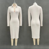 Long sleeved waist cinching dress