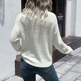 Fried Dough Twists sweater for women is loose