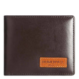 Cartera de piel de vaca para hombre, de gran capacidad, con múltiples tarjetas, RFID, antimagnética, compatible con AirTag, dispositivo antipérdida.