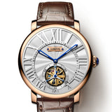 For LOBINNI Custom Luxury Men's Mechanical Watch Waterproof Automatic with Stainless Steel and Leather Band Business Style